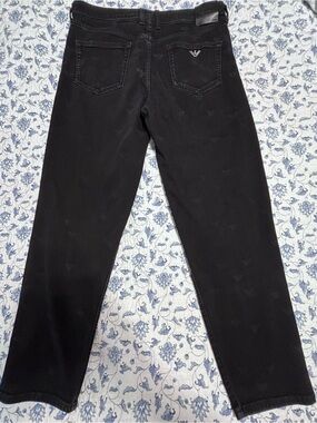 Armani Jeans women’s black jeans size 29 straight leg J90 Peonie size 29x27
